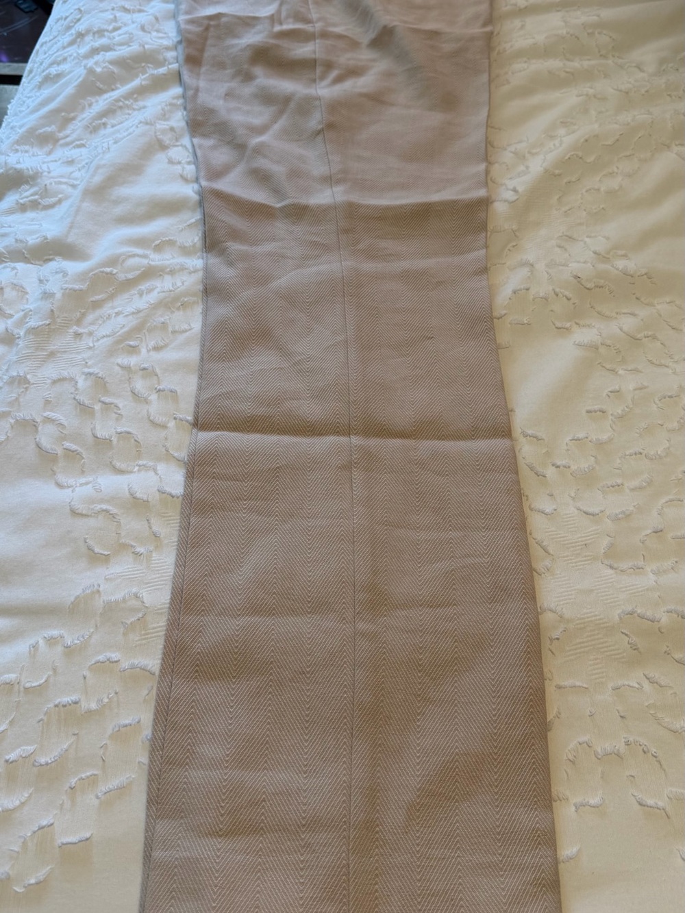Ann Taylor Beige Herringbone Trousers